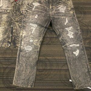 Jordan Craig Distressed Black Men Jeans